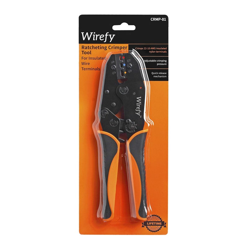 Wirefy Wire Crimping Tool for Insulated Connectors 22-10 AWG | Ratcheting Wire Crimper Tool | Crimp Pliers for Electrical Robust Terminal Crimper Connections - Image 3